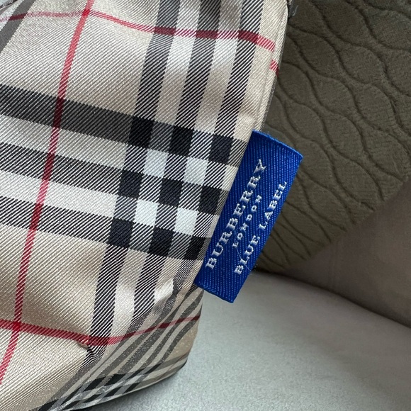 Burberry Blue Label Nova Check Mini Tote Nylon EUC - Picture 8 of 17
